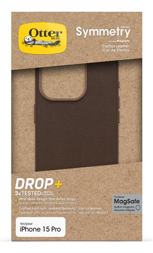 OB SYMMETRY APPLE IPHONE 15PRO Cactus Leather Rich Adobe brown
