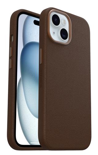OB SYMMETRY CACTUS LEATHER Apple iPhone 15 Rich Adobe brown