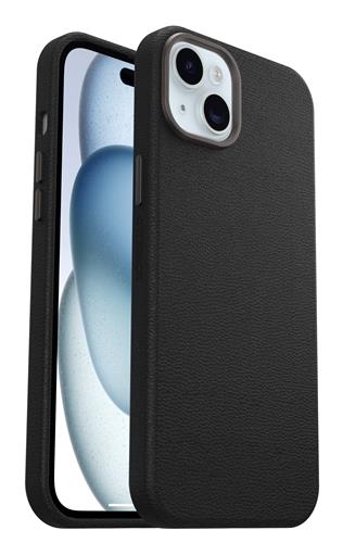 OB SYMMETRY CACTUS LEATHER Apple iPhone15 Plus Noir Ash BLK