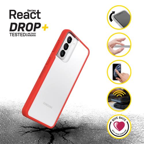 OTTERBOX REACT BAYSIDE POWER Red clear/red