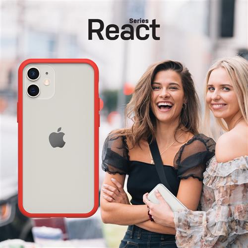 OTTERBOX REACT IPHONE 12 MINI Power Red- clear/red
