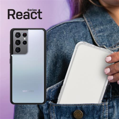 REACT GALAXY S21 ULTRA BLACK CRYSTAL CRYSTAL CLEAR/BLACK PROP