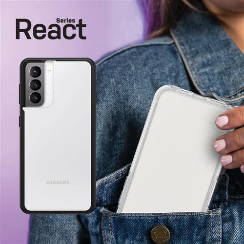 REACT GALAXY S21+ BLACK CRYSTAL CRYSTAL CLEAR/BLACK PROPACK BULK
