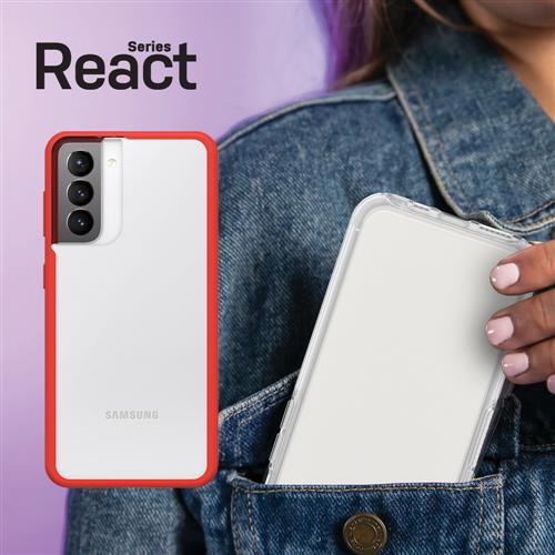 REACT GALAXY S21+ POWER RED RED CLEAR/RED PROPACK BULK