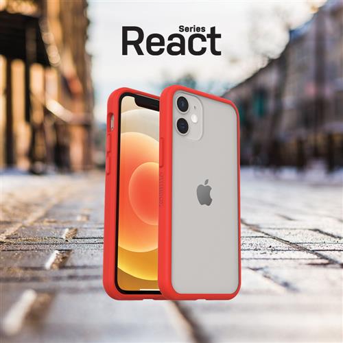 REACT IPHONE 12 MINI POWER RED- POWER RED- CLEAR/RED-PROPACK BUL