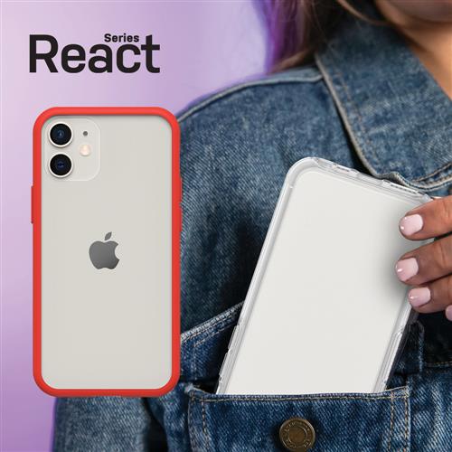 REACT IPHONE 12 MINI POWER RED- POWER RED- CLEAR/RED-PROPACK BUL