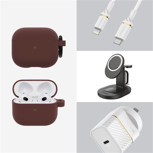 HEADPHONE CASE APPLE AIRPODS (3rd gen) Well Red - brown
