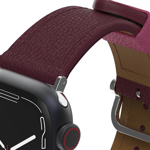 OB CACTUS LTH W BAND APPLE WTCH 10-S 40/41/42mm MaroonBells-pink