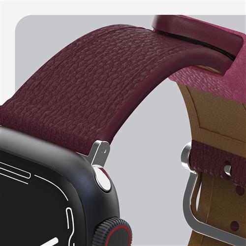 OB CACTUS LTH W BAND APPLE WTCH 10-S 40/41/42mm MaroonBells-pink