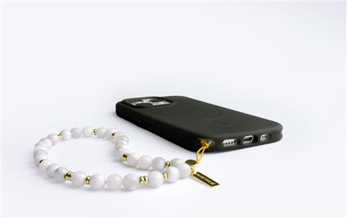 OB CASE ATTACH BEADED WRISTLET STRAP ALPINE FROST - WHITE