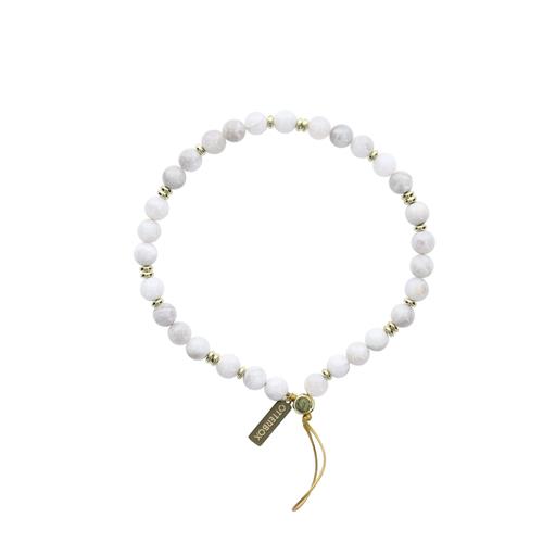 OB CASE ATTACH BEADED WRISTLET STRAP ALPINE FROST - WHITE