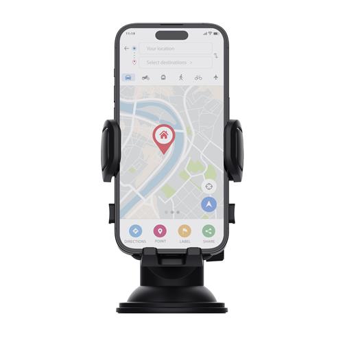 RUNO SUPPORTO PER TELEFONO CON MONTAGGIO AL PARABREZZA  -  NERO