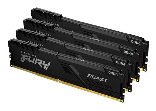 128GB DDR4-3200MHZ CL16 DIMM (Kit of 4) FURY Beast Black