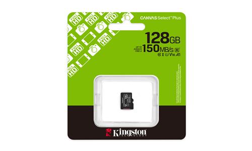 128GB MICROSDXC CANVAS SELECT+ Gen3 150R A1 Single Pack w/o ADP