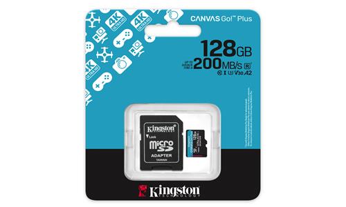 128GB MSDXC CANVAS GO PLUS 200R Gen4 A2 U3 V30 Card + Adapter