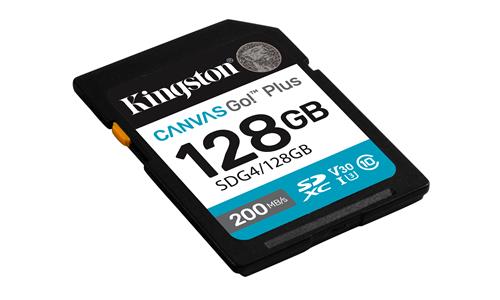 128GB SDXC CANVAS GO PLUS 200R Gen4 C10 UHS-I U3 V30 200MB/s