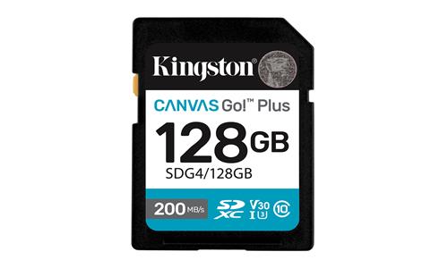 128GB SDXC CANVAS GO PLUS 200R Gen4 C10 UHS-I U3 V30 200MB/s