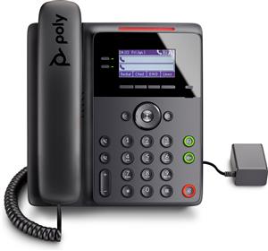 POLY Edge B10 IP Phone with Power Supply PRC telefono IP Nero 2 linee LCD