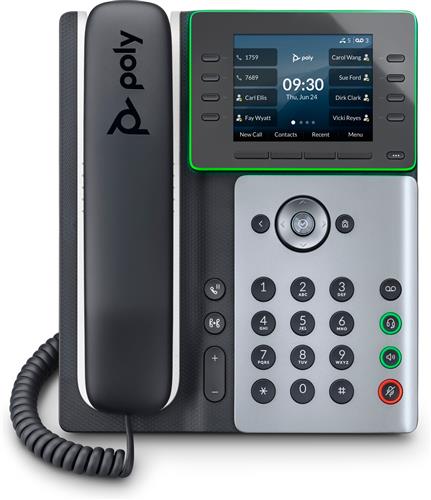 POLY Edge E320 IP Phone and PoE-enabled telefono IP Nero 8 linee IPS