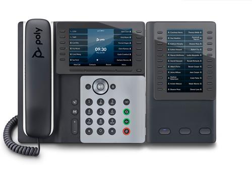 POLY Edge E500 IP Phone and PoE-enabled telefono IP Nero 12 linee IPS