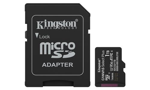 1TB MICROSDXC CANVAS SELECT+ Gen3 150MB/s A1 Card + Adapter