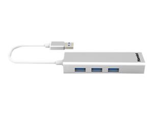 HUB 3 PORTE USB 3.0 + LAN GIGA COMPATTO- IN ALLUMINIO