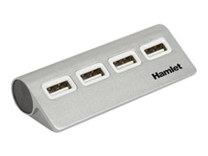 HUB 4 PORTE USB 2.0 ALLUMINIO AUTOALIMENTATO