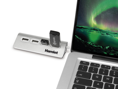 Hamlet 4 port Hub usb 2.0 a 4 porte 480 Mbps