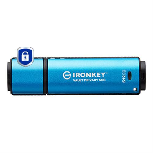 512GB USB-C IRONKEY VAULT 50C AES-256 ENCRYPTED FIPS 197