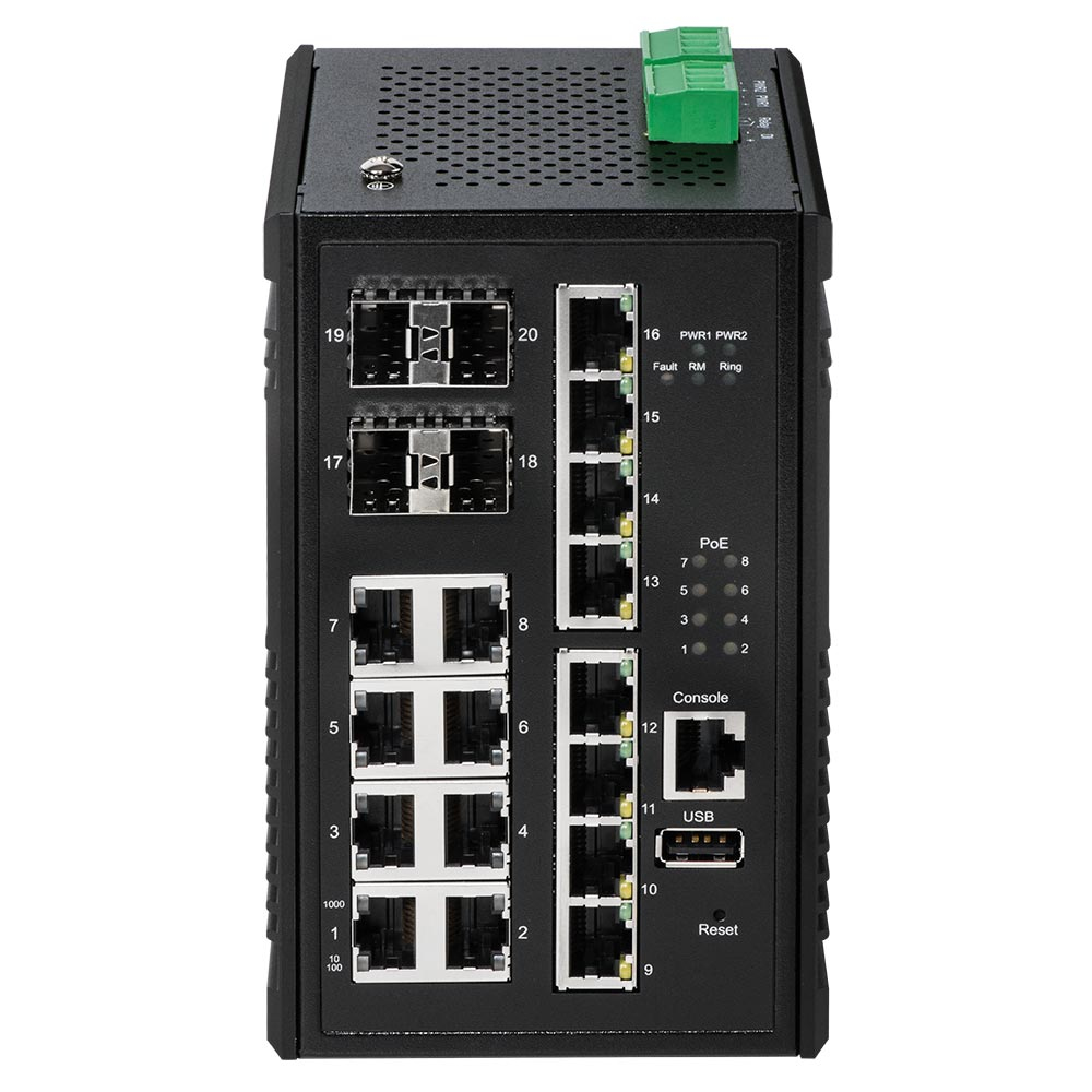 Edimax IGS-5416P switch di rete Gestito Gigabit Ethernet (10/100/1000) Supporto Power over Ethernet (PoE) Nero