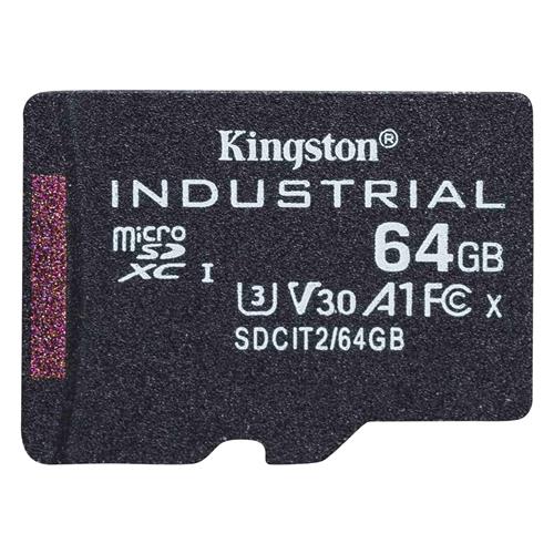 64GB MICROSDXC INDUSTRIAL C10 A1 PSLC CARD SINGLEPACK W/O ADPT