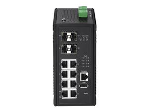 INDUSTRIAL 8-PORT GIGABIT POE+ MANAGED SWITCH 4 SFP SLOTS