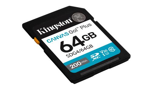64GB SDXC CANVAS GO PLUS 200R Gen4 C10 UHS-I U3 V30 200MB/s