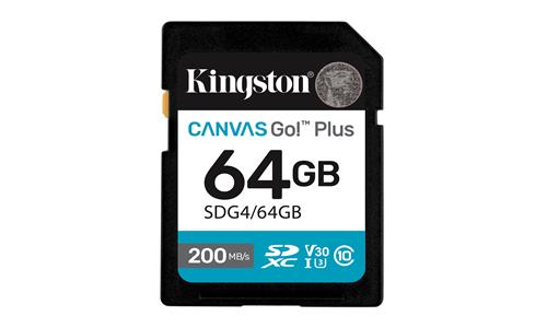 64GB SDXC CANVAS GO PLUS 200R Gen4 C10 UHS-I U3 V30 200MB/s
