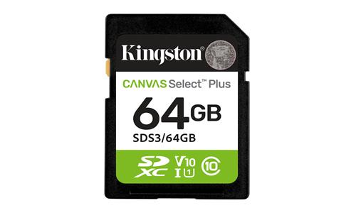 64GB SDXC CANVAS SELECT PLUS Gen3 100MB/s C10 UHS-I U1 V10