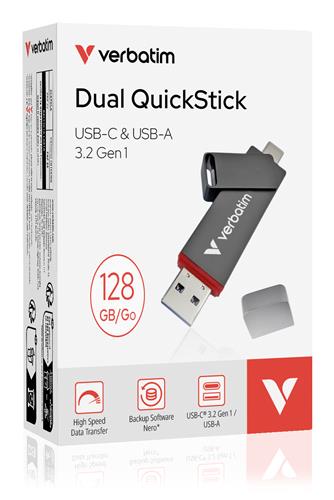 DUAL QUICKSTICK USB-A/C 3.2 Gen1 128GB