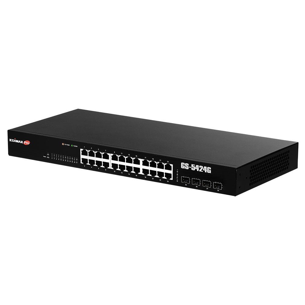 Edimax GS-5424G switch di rete Gestito Gigabit Ethernet (10/100/1000) 1U Nero