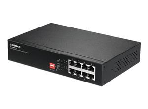 LONG RANGE 8-PORT FAST ETHERNET SWITCH 4 POE+PORTS DIP SWITCH