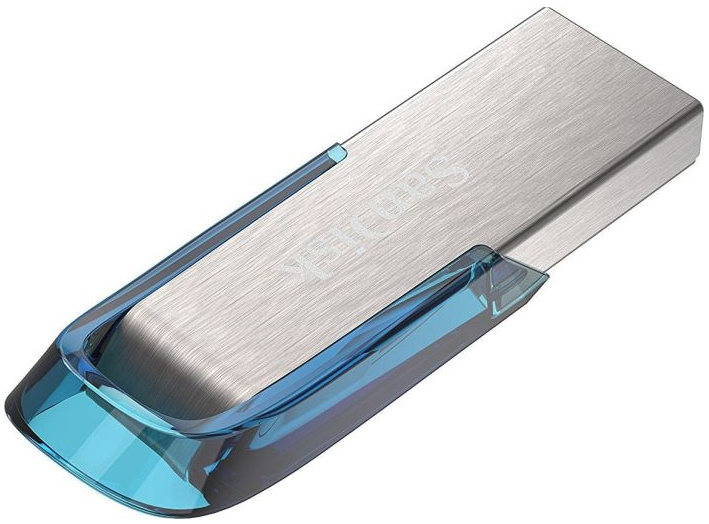 SanDisk Ultra Flair unità flash USB 64 GB USB tipo A 3.2 Gen 1 (3.1 Gen 1) Blu, Argento
