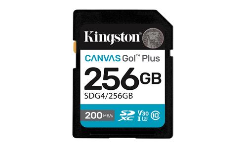 256GB SDXC CANVAS GO PLUS 200R Gen4 C10 UHS-I U3 V30 200MB/s