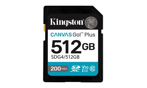 512GB SDXC CANVAS GO PLUS 200R Gen4 C10 UHS-I U3 V30 200MB/s