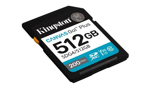 512GB SDXC CANVAS GO PLUS 200R Gen4 C10 UHS-I U3 V30 200MB/s