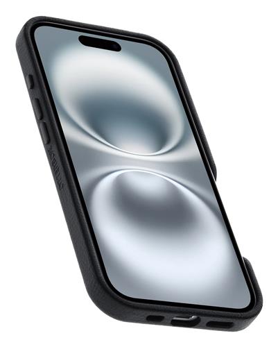 OB SYM CACTUS LEATHER APPLE iPhone 16 Noir Ash - black