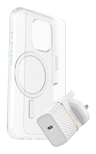 OB SYM CLEAR MAGSAFE/PREM GLASS UK USB-C Wall Char 30W -white