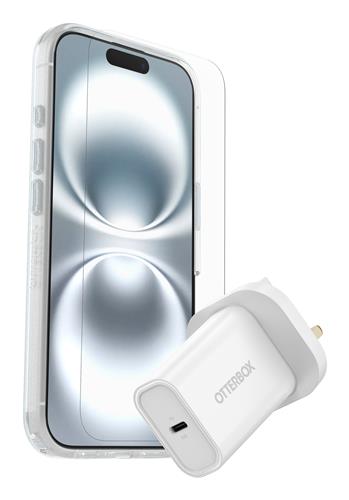 OB SYM CLEAR MAGSAFE/PREM GLASS UK USB-C Wall Char 30W -white