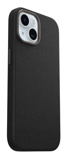 OB SYMMETRY CACTUS LEATHER Apple iPhone 15 Noir Ash - black
