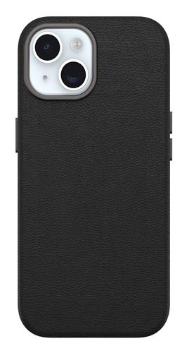 OB SYMMETRY CACTUS LEATHER Apple iPhone 15 Noir Ash - black
