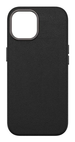 OB SYMMETRY CACTUS LEATHER Apple iPhone 15 Noir Ash - black