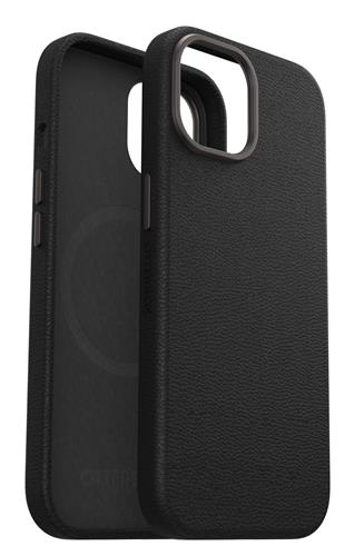OB SYMMETRY CACTUS LEATHER Apple iPhone 15 Noir Ash - black
