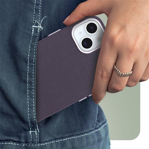 OB SYMMETRY CACTUS LEATHER Apple iPhone 15 Plus Luxe purple